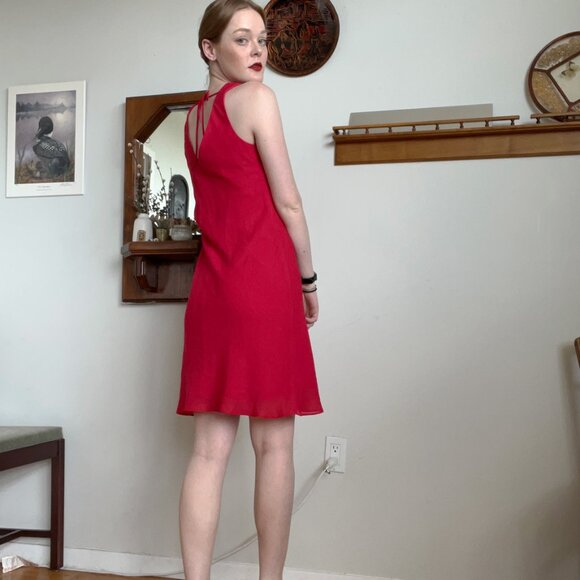 y2k Reitmans Red Midi Dress - Picture 4 of 6